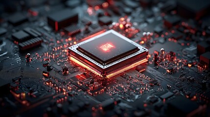 Poster - Innovative representation of quantum computing technology safeguarding digital identities and sensitive data through advanced encryption and cryptographic algorithms