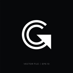 Poster - initial letter G or GG arrow logo