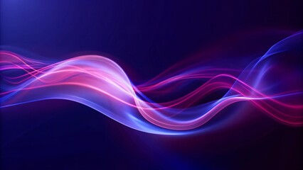 Aufkleber - Pulsating neon futurism dynamic motion tech, high-speed light trails, purple wave swirls, futuristic energy flow, glowing streamlines, vibrant abstract motion, digital light movement