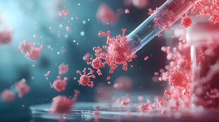 Poster - advanced medical laboratory scenario for precise cancer cell growth analysis and drug development us