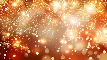 Poster - Golden bokeh lights creating a festive ambient glow