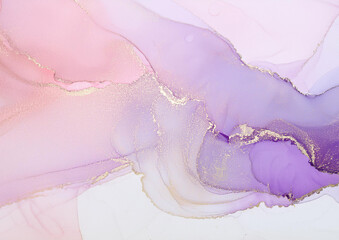  ピンクと紫のアルコールインクの背景