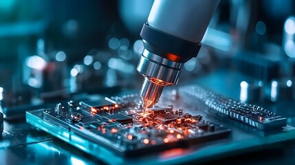Poster - quantum computing revolutionizes high tech manufacturing processes enabling rapid development of pre