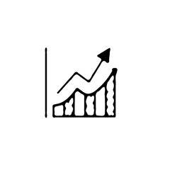 Poster - Hand Drawn Growing Graph Icon