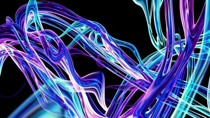 Aufkleber - Mesmerizing display of colorful light patterns flowing in dynamic motion