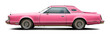 © andrew7726 - Classic American luxury car in pink. With a coupe body and a soft top in pink. In png format on a transparent background.