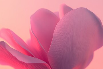 Poster - A pink flower on a pink background