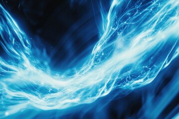 Poster - Close-up shot of a swirling blue and white pattern, great for backgrounds or design elements