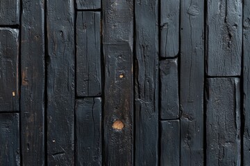 Poster - A close-up shot of a wooden wall with visible peeling paint, great for decorating or renovation projects