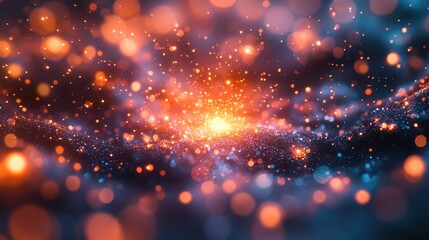 Poster - A blurry image of stars in the night sky