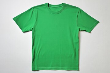 Aufkleber - A simple green t-shirt against a plain white background, ideal for product or branding demonstrations