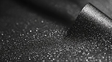 Aufkleber - A close-up photo of a shiny black surface with reflections