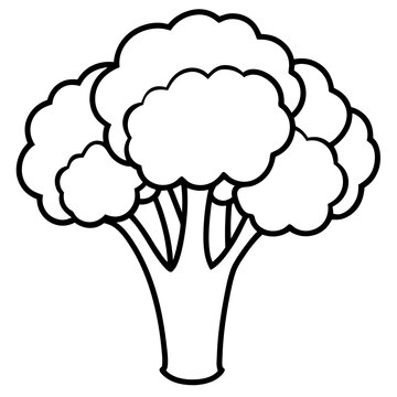 Modern Broccoli Art Illustration