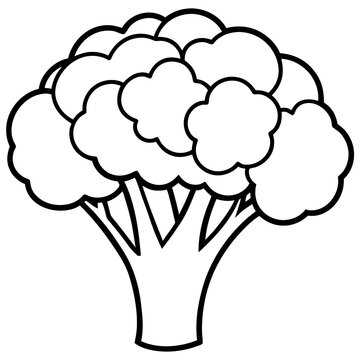 Modern Broccoli Art Illustration