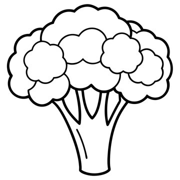 Modern Broccoli Art Illustration