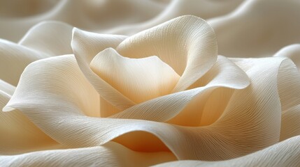 Poster - Creamy Rose Fabric Texture: Abstract Close-Up Photography