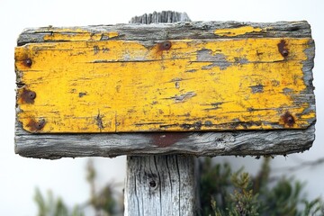 Poster - A weathered wooden sign with rusted paint, perfect for historical or rustic-themed designs