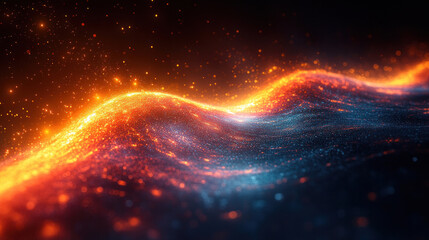 A simulation of a black hole bending light, with colorful gravitational effects and a sense of cosmic scale