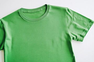 Poster - A single green t-shirt on a clean white background, ideal for branding and promotional purposes