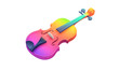 © Logo Killers - Rainbow violin digital art, vibrant background, music app icon