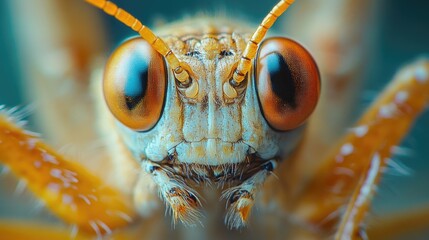 Poster - Close-up shot of a insect's facial features