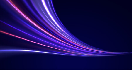 Wall Mural - magic of moving fast lines. special effect, speed line. laser beams, horizontal light rays. glow lig
