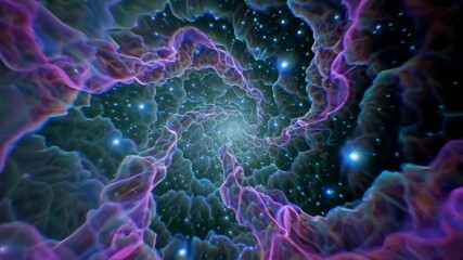 Aufkleber - Explore the mesmerizing journey through a vibrant cosmic spiral in deep space