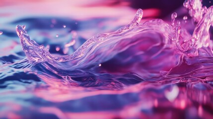 Poster - Dynamic water splash in vibrant colors showcasing rapid motion and high-speed visual effects in a mesmerizing timelapse scene
