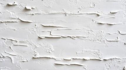 Fototapete - Abstract textured wall surface with spontaneous relief patterns in white plaster showcasing artistic depth and unique design elements.