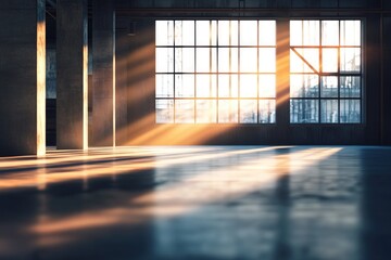 Poster - Sunlight shining through the windows of a building
