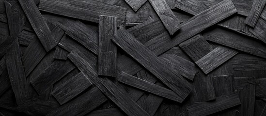 Fototapete - Dark grey metallic wooden texture with scattered lines creating shadows and light patterns suitable for background or copyspace use.