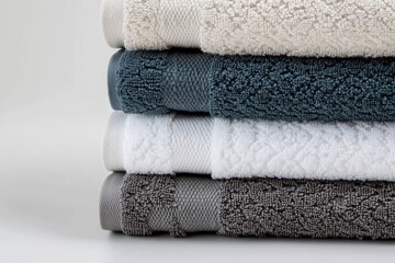 Poster - A pile of towels stacked high, useful for storage or display