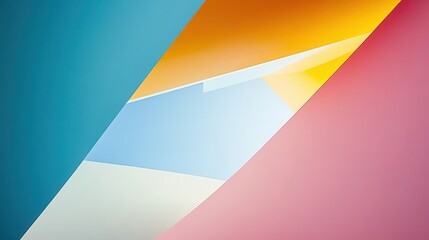 Poster - Vibrant and Playful Three-Dimensional Abstract Composition with Bright Colors and Dynamic Shapes