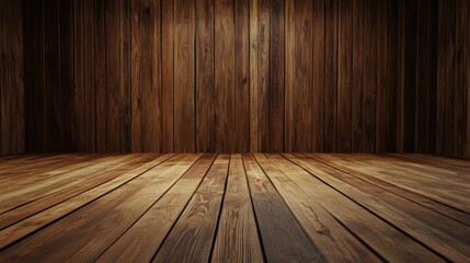 Poster - Timberwood Pine Textured Background with Vertical Wood Paneling and Floor Offering a Rustic Ambiance for Creative Design Projects