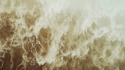 Aufkleber - Abstract Turbulent Ocean Waves in Soft Sandy Tones for Minimalist Beach Aesthetic and Tranquil Environmental Background Design