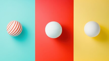 Poster - Three Dimensional Colorful Shapes on Vibrant Backgrounds Creating a Dynamic Visual Experience