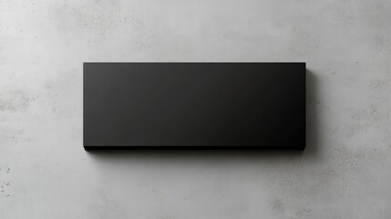 Poster - Black Corporate Identity Mockup on Grey Concrete Background for Branding and Design Templates with Elegant Minimalist Aesthetic