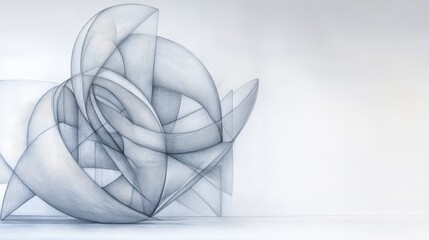 Poster - Playful and Vibrant Abstract Photography Featuring Three Dimensional Forms and Lines on a Minimalist Background