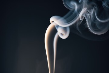 Aufkleber - Abstract image of swirling white smoke against a dark background, creating a visually captivating scene.