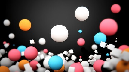 Poster - Playful Three-Dimensional Shapes and Colors in Dynamic Composition for Creative Photography