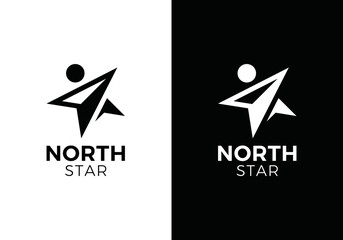creative north star logo design vector