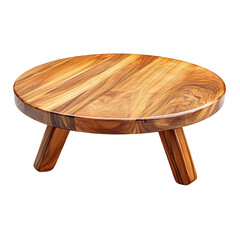 Round Wooden Table with Three Legs