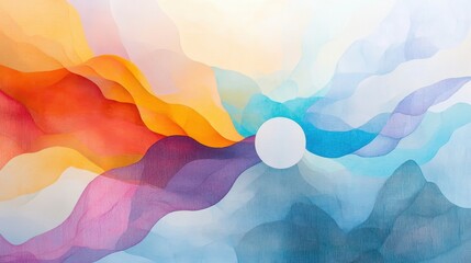 Poster - Abstract Artwork Featuring Fluid Hues and Dynamic Forms that Inspire Artistic Expression