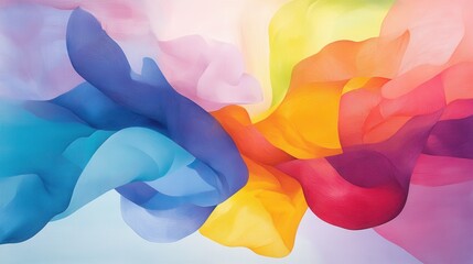 Poster - Abstract Art Depicting Flowing Colors and Dynamic Forms to Inspire Creativity and Imagination