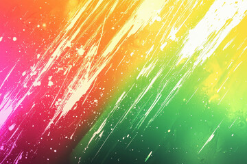 Poster - Vibrant abstract gradient background with neon shades of green, orange, and pink creating a bold dynamic design in high resolution