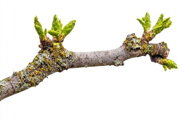 Poster - A close-up shot of a tree branch with lush green leaves, suitable for decoration or illustration purposes