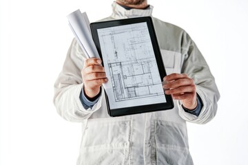 Aufkleber - A person holds a tablet with an artistic creation on display