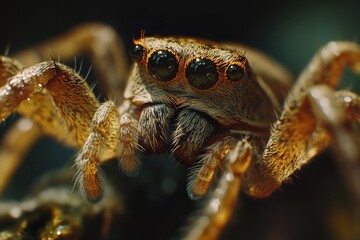 Poster - Close-up shot of a spider with distinctive big eyes