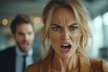 Poster - A woman with a shocked or surprised facial expression