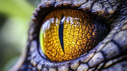 Poster - A close-up view of a lizard's eye with intricate details